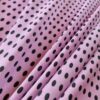 Tesatura din viscoza - crepe design buline , Roz zmeuriu Negru - imagine 4