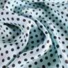 Tesatura din viscoza - crepe design buline , Turcoaz Negru