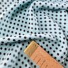 Tesatura din viscoza - crepe design buline , Turcoaz Negru - imagine 4