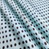 Tesatura din viscoza - crepe design buline , Turcoaz Negru - imagine 5