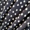 Tesătură dublu crepe din viscoza cu buline mici albe pe fond negru - imagine 3