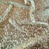 Tesatura fil coupe cu matase naturala și fir lurex, Alb Auriu - imagine 5