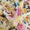 Tesatura de in imprimat - design floral, Multicolor pe fond alb - imagine 10