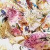 Tesatura de in imprimat - design floral, Multicolor pe fond alb - imagine 12