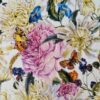 Tesatura de in imprimat - design floral, Multicolor pe fond alb - imagine 3