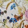 Tesatura de in imprimat - design floral, Multicolor pe fond alb - imagine 4