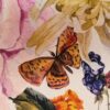 Tesatura de in imprimat - design floral, Multicolor pe fond alb - imagine 6