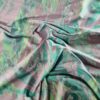Tesatura jacquard  - imprimeu abstract - urme de pensula, Turcoaz Azuriu Lila Fistic - imagine 2