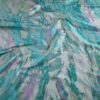 Tesatura jacquard  - imprimeu abstract - urme de pensula, Turcoaz Azuriu Lila Fistic - imagine 9