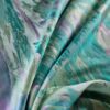 Tesatura jacquard  - imprimeu abstract - urme de pensula, Turcoaz Azuriu Lila Fistic - imagine 7