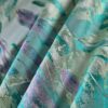 Tesatura jacquard  - imprimeu abstract - urme de pensula, Turcoaz Azuriu Lila Fistic - imagine 4