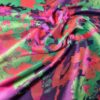Tesatura jacquard cameleon fata dublă - design exotic floral, Multicolor