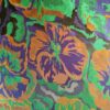 Tesatura jacquard cameleon fata dublă - design exotic floral supradimensionat, Verde smarald Albastru Auriu - imagine 4