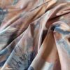 Tesatura jacquard cameleon  - design floral supradimensionat , Roz somon Roz pal Bleu Gri - imagine 2