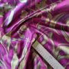 Tesatura jacquard cameleon tip panou - imprimeu cu flori schitate, Cyclamen - Muștar Auriu - imagine 7