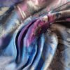Tesatura jacquard față dublă - imprimeu cu flori gigant în nuanțe de Mov - Lila, Albastru pe fond pastel - imagine 5