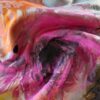 Tesatura tip Jacquard - design floral, Roz Portocaliu Galben Gri pearl - imagine 7