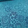 Tesatura jacquard  - design floral, Turcoaz - imagine 5