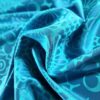 Tesatura jacquard  - design floral, Turcoaz - imagine 6