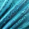 Tesatura jacquard  - design floral, Turcoaz - imagine 8