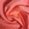 Tesatura jacquard  - tip organza , Roz - Candy cu Auriu