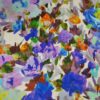 Tesatura din matase naturala , tip mikado - design floral, Multicolor - imagine 7