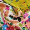 Țesătură tip mikado sub formă de panou - Imprimeu floral, Multicolor