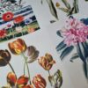 Tesatura Organza din matase naturala cu Imprimeu patchwork floral,  Multicolor pe fond Ivoire - imagine 8