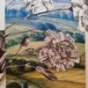 Tesatura Organza din matase naturala cu Imprimeu patchwork floral,  Multicolor pe fond Ivoire - imagine 6