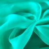 Tesatura Organza din matase naturala - design uni, Verde smarald