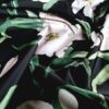 Tafta tip faille - desig floral, Negru Roz Verde - imagine 4