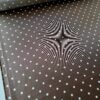 Țesătură din matase naturala - tweed cu buline, Maro/Ivoire - imagine 3