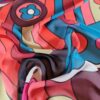 Tesatura tip voal din matase naturala -  design abstract,  Multicolor - imagine 3