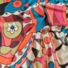 Tesatura tip voal din matase naturala -  design abstract,  Multicolor