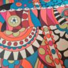 Tesatura tip voal din matase naturala -  design abstract,  Multicolor - imagine 6