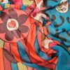 Tesatura tip voal din matase naturala -  design abstract,  Multicolor - imagine 10