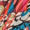 Tesatura tip voal din matase naturala -  design abstract,  Multicolor - imagine 11