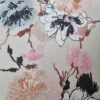 Tesatura tip Voal din matase naturala cu design floral, Roz pal Bej Bleu Ivoire - imagine 8