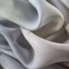 Tesatura voal muselină tip panou din matase naturala - design floral , Gri Bleu - imagine 7