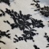 Dantela fina Chantilly cu design floral , Negru - imagine 4