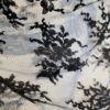Dantela fina Chantilly cu design floral , Negru - imagine 7