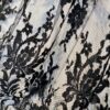 Dantela fina Chantilly cu design floral , Negru - imagine 11