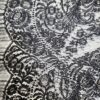 Dantela Chantilly cu ghirlande Rococo si laterale asimetrice, Negru - imagine 9