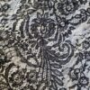 Dantela Chantilly cu ghirlande Rococo si laterale asimetrice, Negru - imagine 12