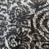 Dantela Chantilly cu ghirlande Rococo si laterale asimetrice, Negru - imagine 7