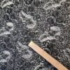 Dantela Chantilly cu ghirlande Rococo si laterale asimetrice, Negru - imagine 6