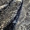 Dantela Chantilly cu ghirlande Rococo si laterale asimetrice, Negru - imagine 5