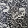Dantela Chantilly cu ghirlande Rococo si laterale asimetrice, Negru