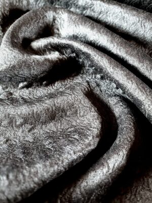 Tesatura Jacquard din matase naturala  - design uni roya, Negru