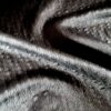 Tesatura Jacquard din matase naturala  - design uni roya, Negru - imagine 4